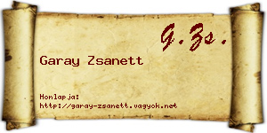 Garay Zsanett névjegykártya
